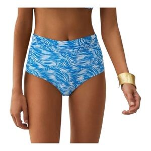 Melissa Odabash Lyon High-Waisted Bikini Bottoms in Splash NWT